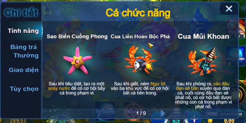 Tính năng hấp dẫn chỉ có trong trò chơi Vua Bắn Cá